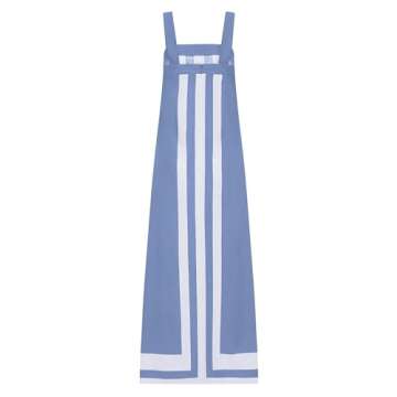 Ailoqing Women Bohemian Floral Summer Maxi Dress