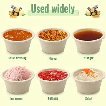 LeonBach 100 Pack Eco-Friendly 2oz Paper Cups