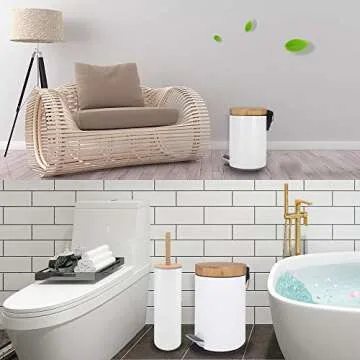 L-Line Way Small Bathroom Trash Can - Eco-Friendly Stylish Solution