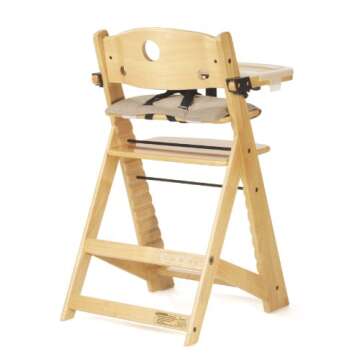 Keekaroo Height Right High Chair with Tray, Natural
