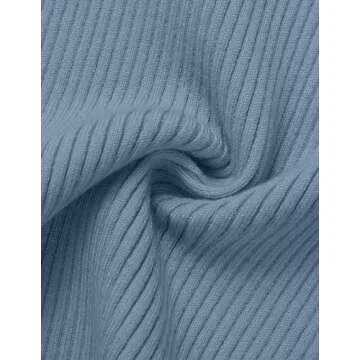 ZESICA Women's Ribbed Knit Slim Fit Tee - Summer Style