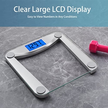 Vitafit Digital Bathroom Scale High Accuracy Blue Backlit LCD