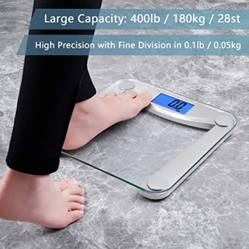 Vitafit Digital Bathroom Scale High Accuracy Blue Backlit LCD