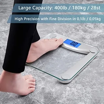 Vitafit Digital Bathroom Scale High Accuracy Blue Backlit LCD
