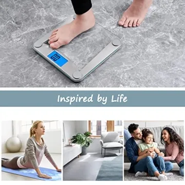 Vitafit Digital Bathroom Scale High Accuracy Blue Backlit LCD