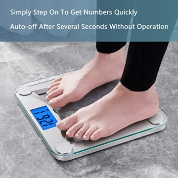 Vitafit Digital Bathroom Scale High Accuracy Blue Backlit LCD