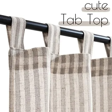 Jinchan Elegant Taupe Striped Tier Curtains for Every Space
