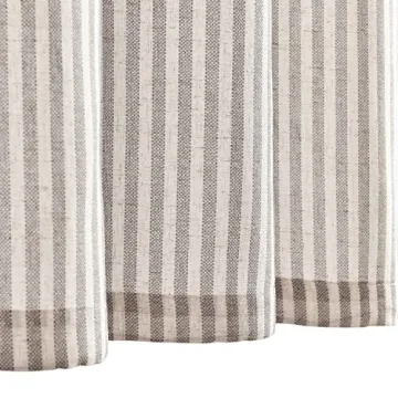 Jinchan Elegant Taupe Striped Tier Curtains for Every Space
