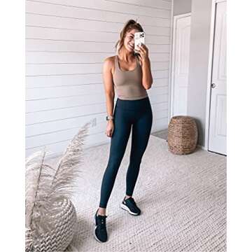 HeyNuts Longline Zeal Sports Bras for Women, Medium Impact Wirefree Yoga Bras Padded Workout Tank Tops Crisscross Back Crop Tops Carbon Dust M