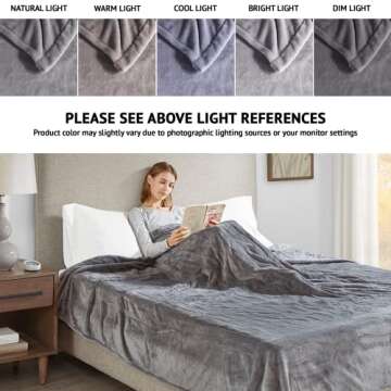 Beautyrest Heated Electric Blanket for Cold Weather, Fast Heating Heated Blanket, Auto Shut Off, Vir...