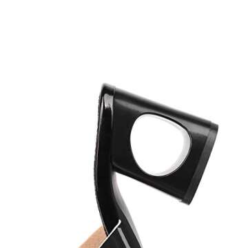 Women's Peep Toe Slide Sandals Cutout Chunky Block High Heel Comfortable Slip On Mules Pumps Shoes Black