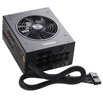 EVGA 1000 GQ Power Supply 80+ Gold 1000W Semi Modular