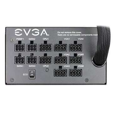 EVGA 1000 GQ Power Supply 80+ Gold 1000W Semi Modular