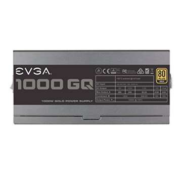 EVGA 1000 GQ Power Supply 80+ Gold 1000W Semi Modular