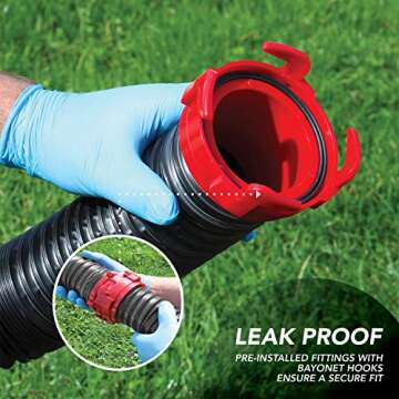 Valterra Dominator 20-Foot RV Sewer Hose Kit | Compact, Leak-Proof, Durable