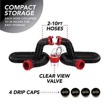 Valterra 20-Foot RV Sewer Hose Kit for Efficient Travel