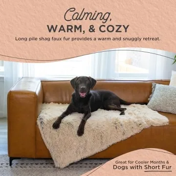 Best Friends by Sheri Calming Shag Dog Blanket for Pets