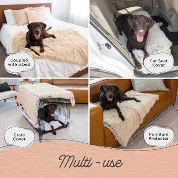 Best Friends by Sheri Calming Shag Dog Blanket for Pets