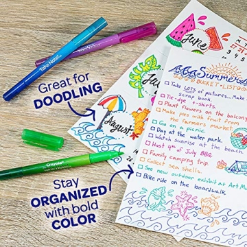 Crayola Dual Tip Pens & Highlighters, 6 Count Essential Set