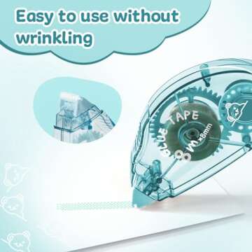 Double Sided Tape Roller 4 Pack - Scrapbooking Glue Tape Runner for Crafts Adhesive Crafters Tape Roller for Paper Handicraft Gift Wrapping Scrapbook Card Making Journaling Supplies