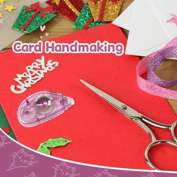 Double Sided Tape Roller 4 Pack - Scrapbooking Glue Tape Runner for Crafts Adhesive Crafters Tape Roller for Paper Handicraft Gift Wrapping Scrapbook Card Making Journaling Supplies