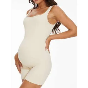 Stylish BDITANLE Maternity Workout Romper for Pregnant Women