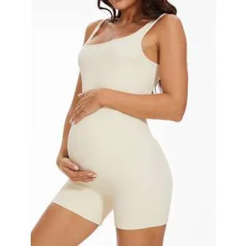 Stylish BDITANLE Maternity Workout Romper for Pregnant Women