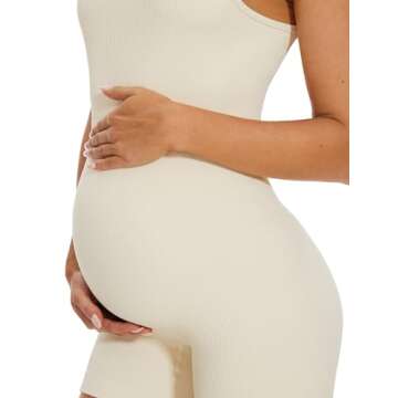 Stylish BDITANLE Maternity Workout Romper for Pregnant Women