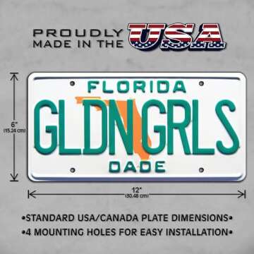 The Golden Girls | Florida | Metal Stamped License Plate