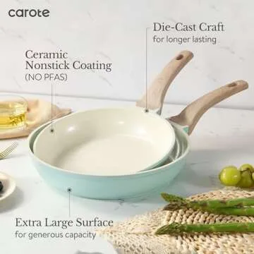 CAROTE 21 Ceramic Cookware Set Non Stick Kitchen Cooking Set