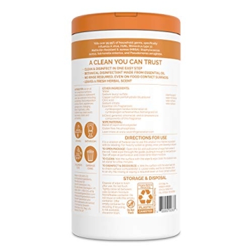 Eco-Friendly Seventh Generation Disinfecting Wipes, Lemongrass