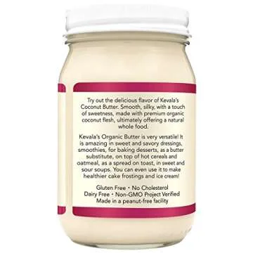Kevala Organic Coconut Butter – 16 oz – 454g – Coconut Butter Organic Raw – Coconut Butter for Eating - Raw Coconut Butter – Cooking – Coconut Butter Organic