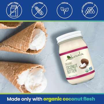 Kevala Organic Coconut Butter – 16 oz – 454g – Coconut Butter Organic Raw – Coconut Butter for Eating - Raw Coconut Butter – Cooking – Coconut Butter Organic