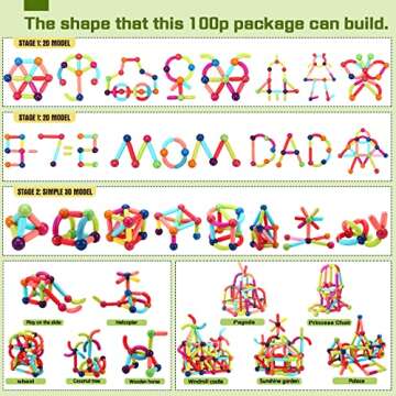 AZEN 100PCS Building Blocks - Durable and Educational Fun