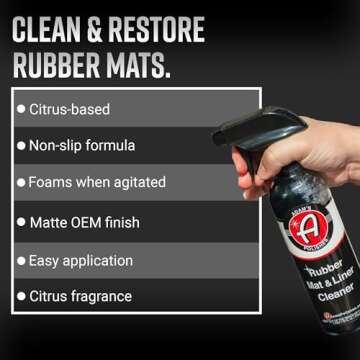 Adam's Polishes Rubber Mat & Liner Cleaner 16oz Protectant & Rubber Floor Mat Cleaning Solution for ...