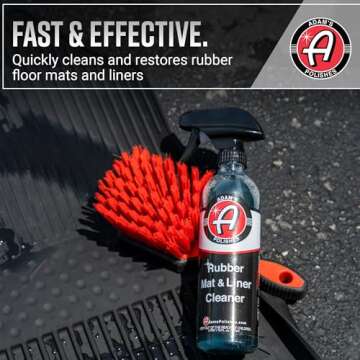 Adam's Polishes Rubber Mat & Liner Cleaner 16oz Protectant & Rubber Floor Mat Cleaning Solution for Car Detailing | Deep Cleans & Restores Mats, Truck Bed Cargo Liners, Trunk Mat Accessories & More