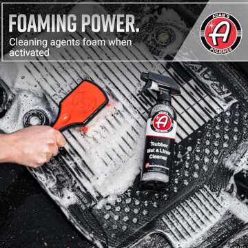 Adam's Polishes Rubber Mat & Liner Cleaner 16oz Protectant & Rubber Floor Mat Cleaning Solution for Car Detailing | Deep Cleans & Restores Mats, Truck Bed Cargo Liners, Trunk Mat Accessories & More