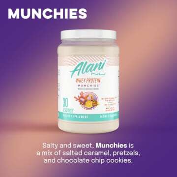 Alani Nu Whey Protein Munchies Flavor | 23g Protein Low Sugar