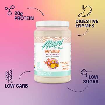 Alani Nu Whey Protein Munchies Flavor | 23g Protein Low Sugar