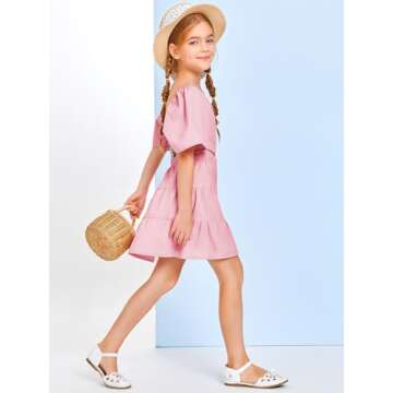 Batermoon Pink Summer Dress for Girls - Cute & Casual