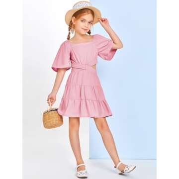 Batermoon Pink Summer Dress for Girls - Cute & Casual