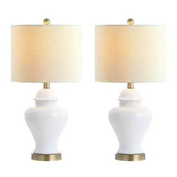 Elegant JONATHAN Y Table Lamps Set – Energy-Efficient & Timeless Design