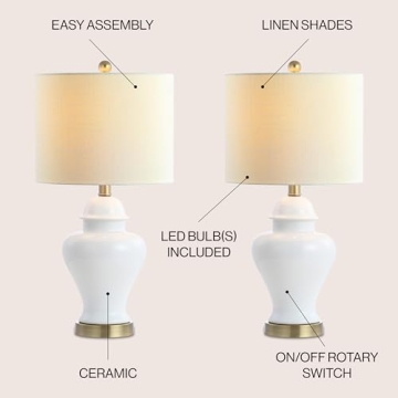 Stylish JONATHAN Y Table Lamps Set of 2 for Your Home