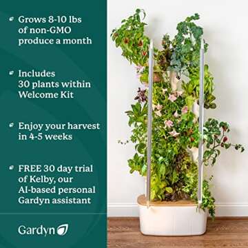 Gardyn Hydroponics Growing System Vertical Indoor Garden Planter | Smart Herb Garden| Includes 30 No...