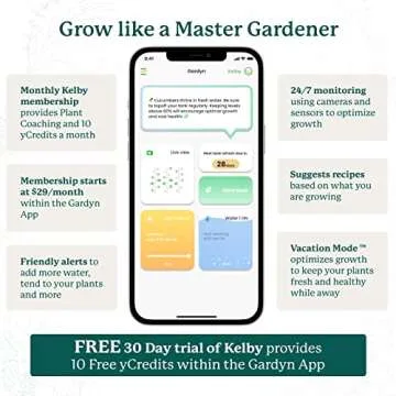 Gardyn Hydroponics Growing System Vertical Indoor Garden Planter | Smart Herb Garden| Includes 30 Non-GMO Indoor Plants, Herbs & Vegetables & LED Grow Lights for Your Home Indoor Gardening System