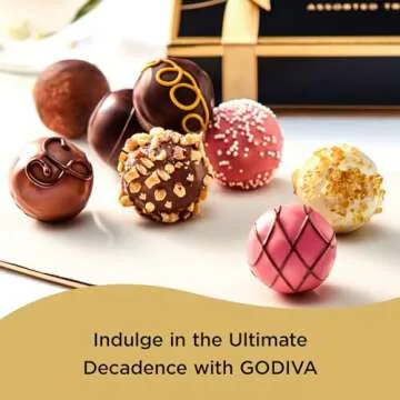 Godiva Chocolatier Assorted Dark Chocolate Truffle Gift Box for Birthday, Thank You, Anniversary, Congratulations Gift Basket Gourmet Candy with Creamy Ganache in Dark Chocolate, 12pc