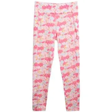 RBX Girls’ Active Set – Performance Short Sleeve T-Shirt, Capri Yoga Pants Leggings Set (4 Pack), Size 7-8, Pink Bar/Pink Plush