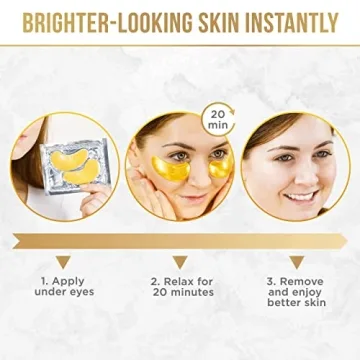 DERMORA Golden Glow Eye Patches for Dark Circles