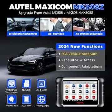 Autel Bidirectional OBD2 Scanner MaxiCOM MK808Z: 2025 All System Diagnostic Scan Tool Same As MK808S...