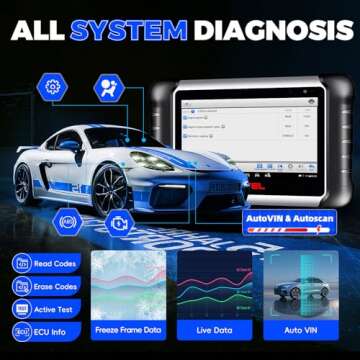 Autel Bidirectional OBD2 Scanner MaxiCOM MK808Z: 2025 All System Diagnostic Scan Tool Same As MK808S MX808S, Universal Car Code Reader with 28+ Resets, Alternative of MK900 MX900 MK900BT